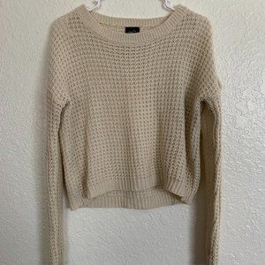 Cropped Cream Sweater